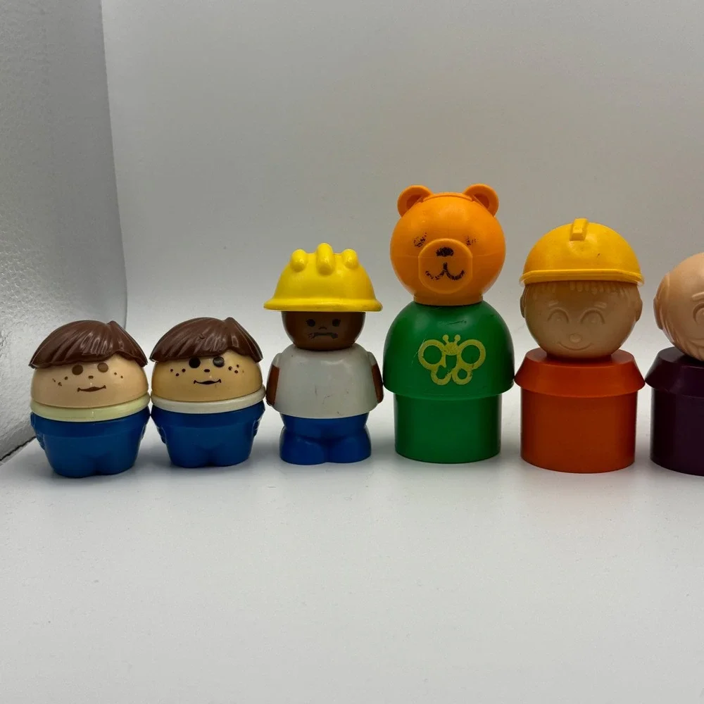 Vintage Fisher-Price Little People Lot 10pc Shelcore Figures 1980s 1990s Toy Mix